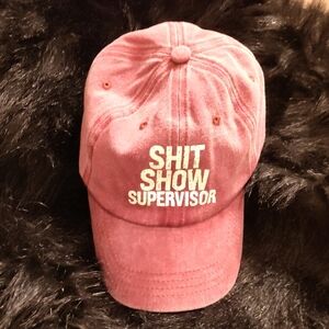 Baseball Cap with Embroidered Text